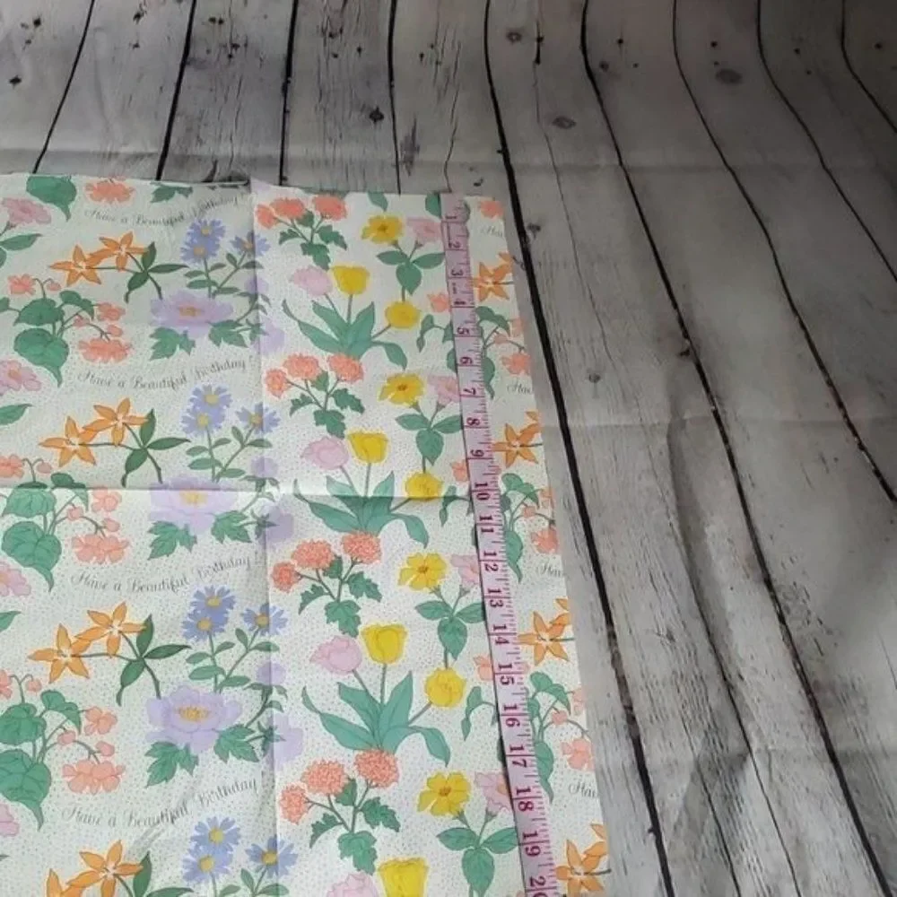 Vintage Springtime Floral Gift Wrap American Greetings